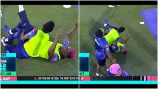 IPL 2022: RR's Hat-trick Man Yuzvendra Chahal Takes Down Teammate Shimron Hetmyer WWE Style | Watch Video